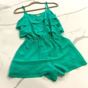 Gianni Bini teal romper size small